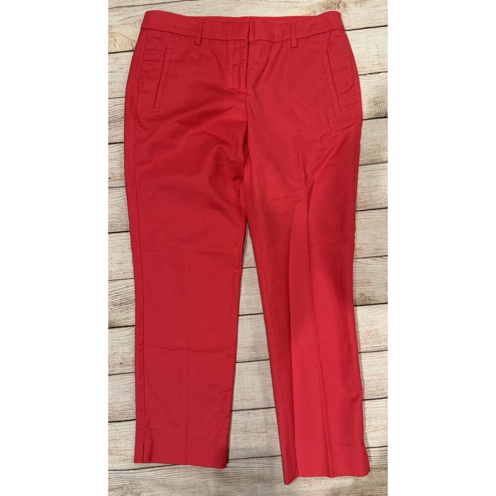 Kenar Women's Ankle Pants Pink Mid Rise Flat Front Tapered Leg Front Pockets 4